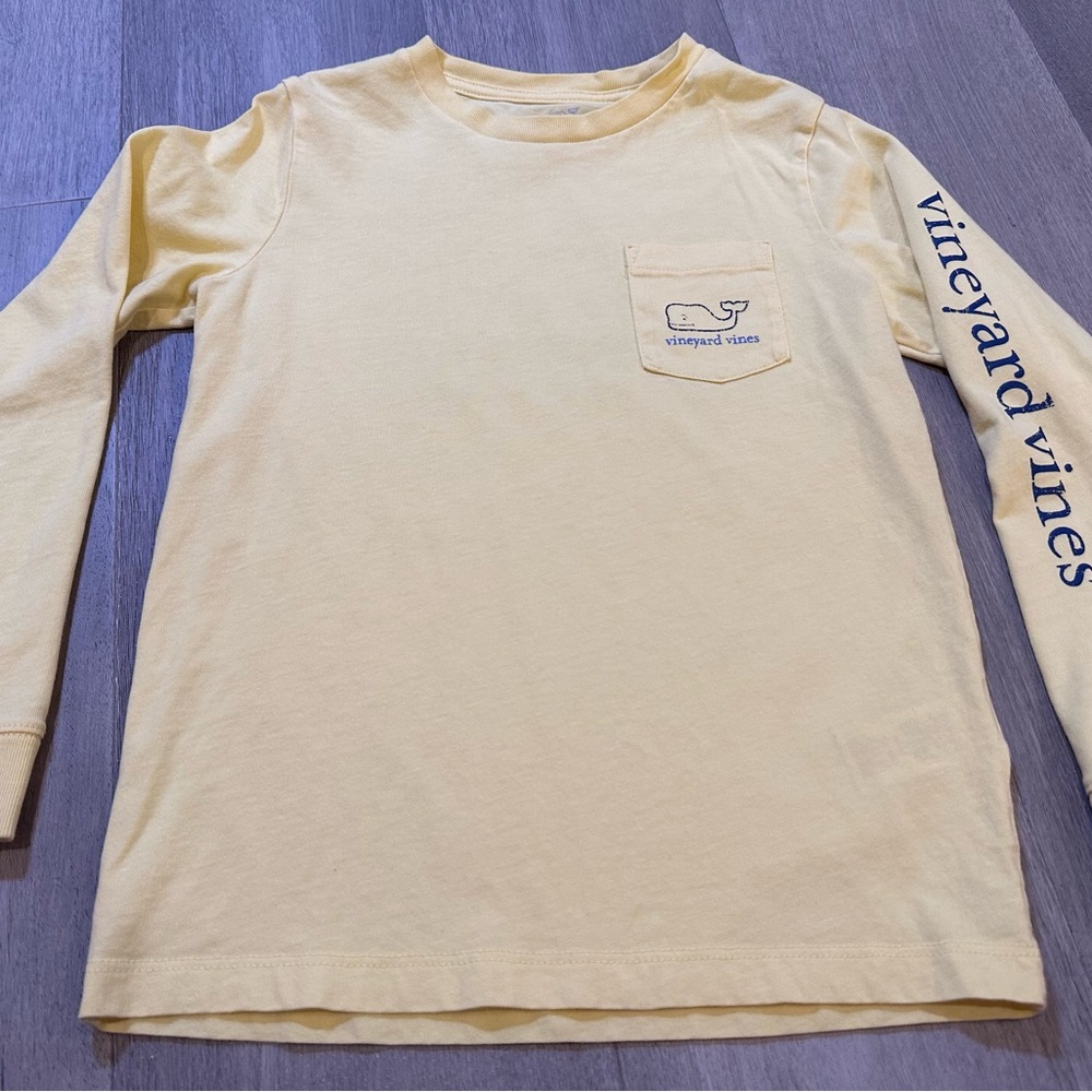 Vineyard Vines Boys Yellow Long Sleeve Tee